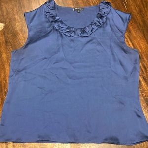 Anne Klein blue sleeveless top size XL